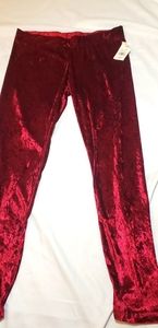 Marroon velvet legging